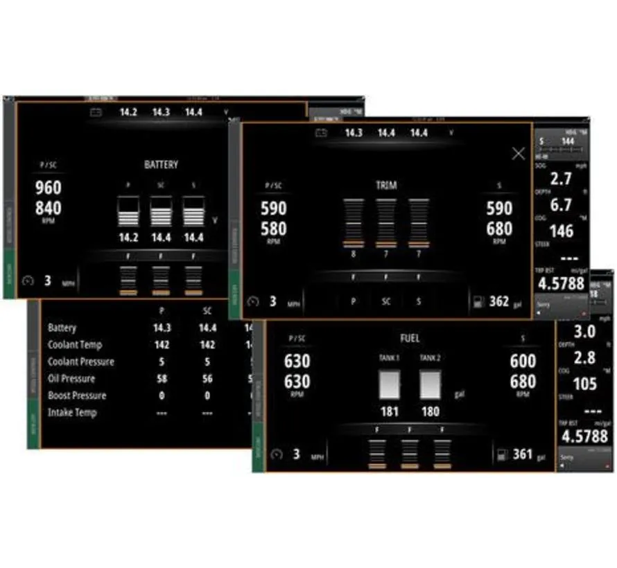 VesselView Link Single Interface für SmartCraft Motordaten auf MFD