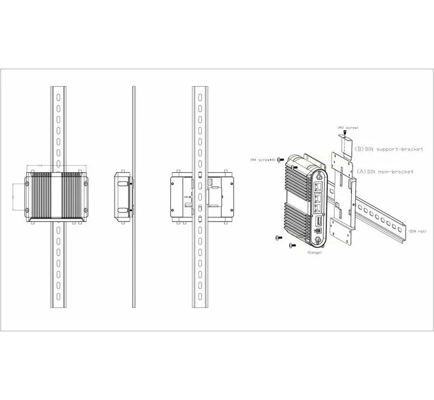 DIN rail mounting bracket für IBR1100/IBR1150