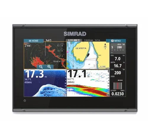 Simrad GO9 XSE 9" chartplotter fishfinder with Med/High HDI transducer