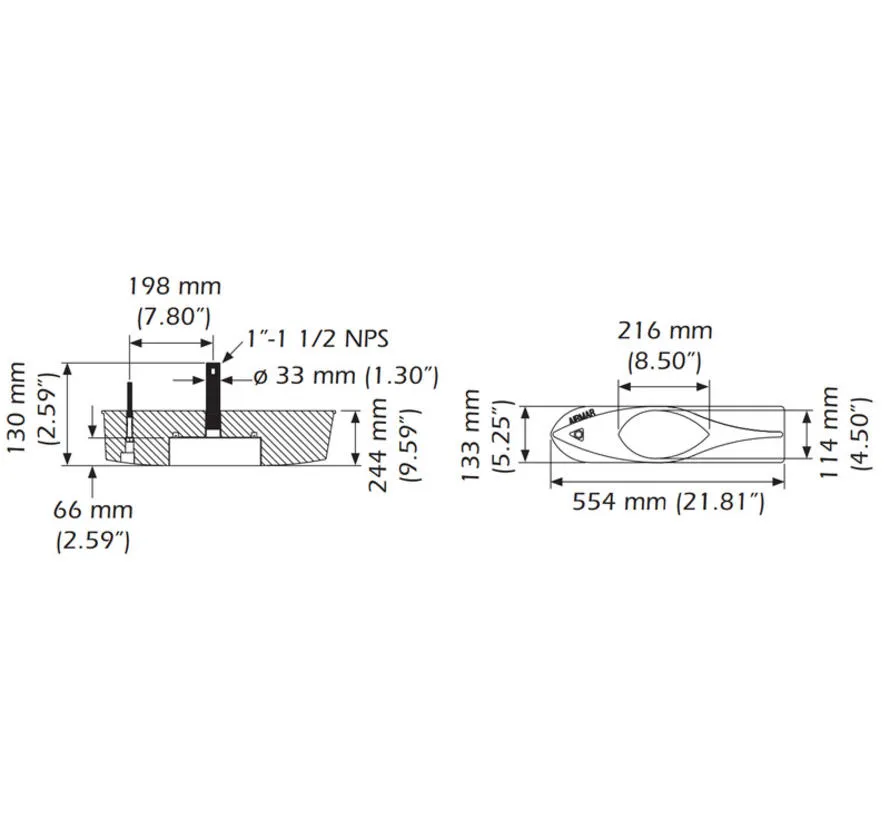Xsonic Airmar B275LH-W Depth/Temperature Transducer