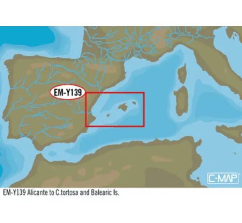 C-Map Alicante tot c.Tortosa und Balearische Eiland EM-Y139: