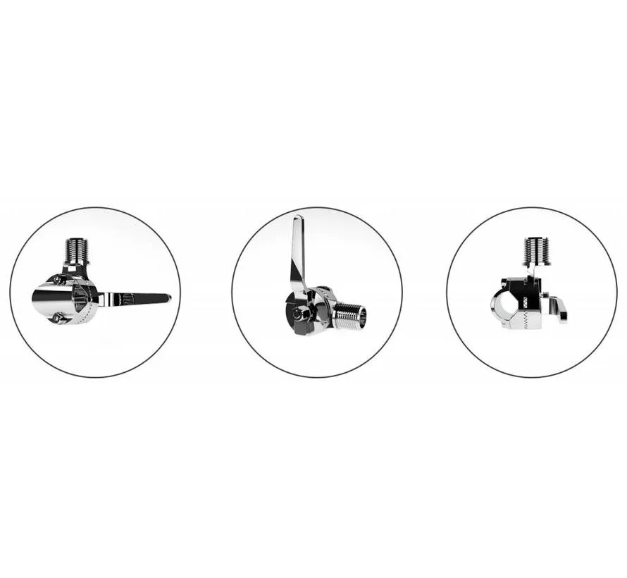Heavy duty marine antenna railingsteun