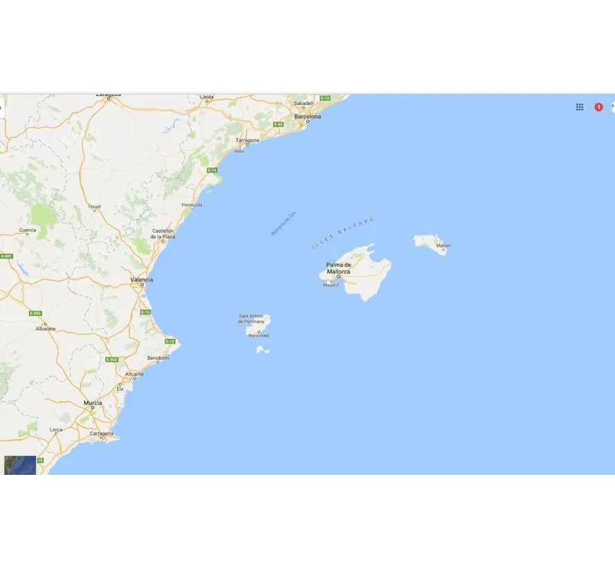 Alicante tot c.Tortosa and Balearische Eiland EM-Y139: