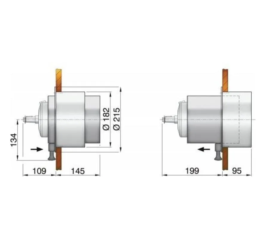 Axial steering wheel adjuster for HTTP and HTTP-R steering pumps