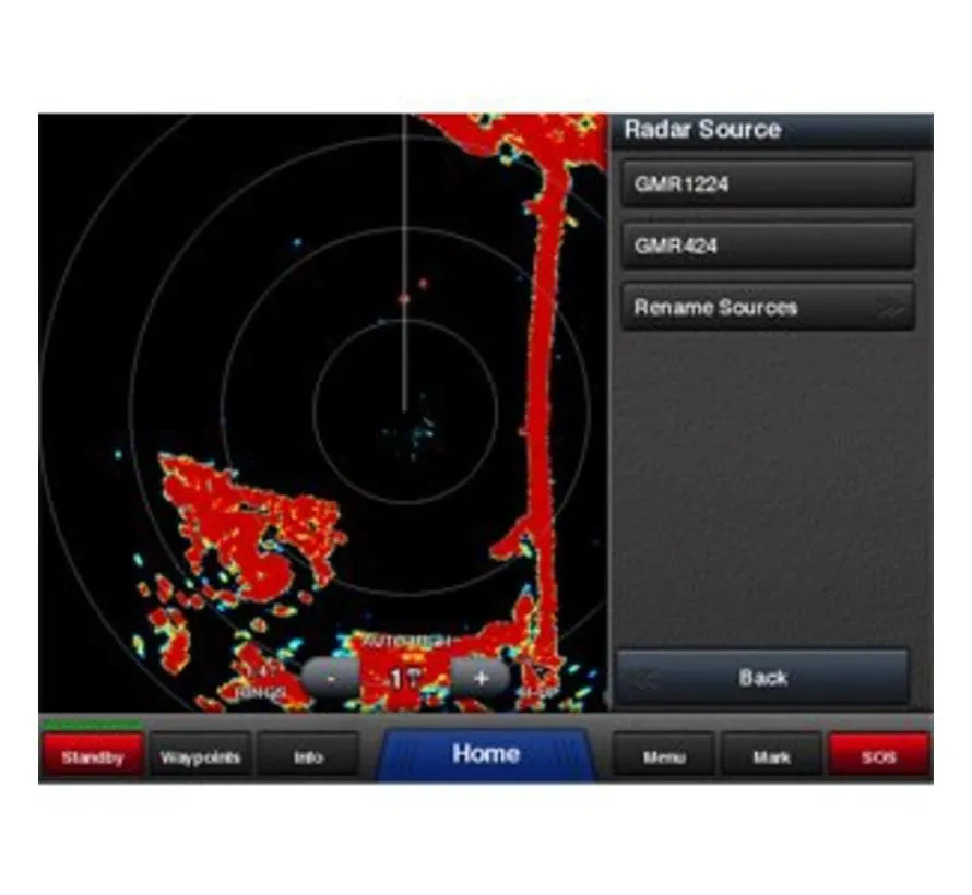 GMR 1224 xHD2 open array radar and radarvoet