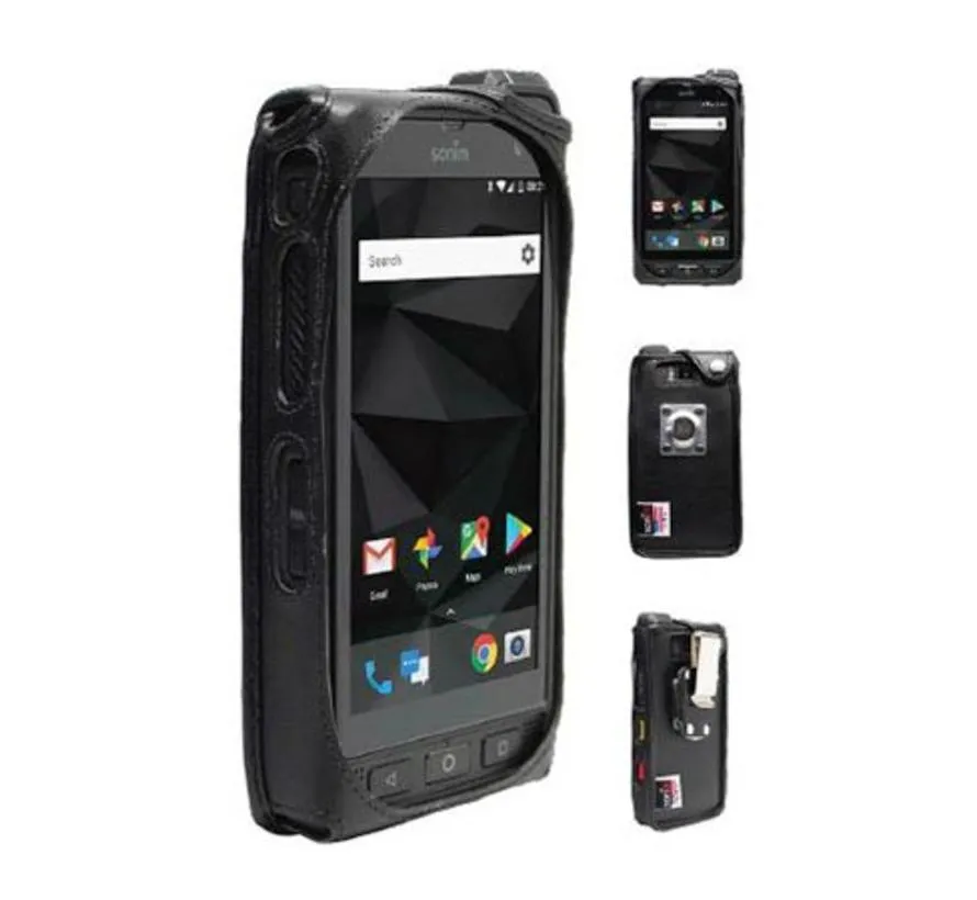 leather fitted case mit metalen clip für XP8