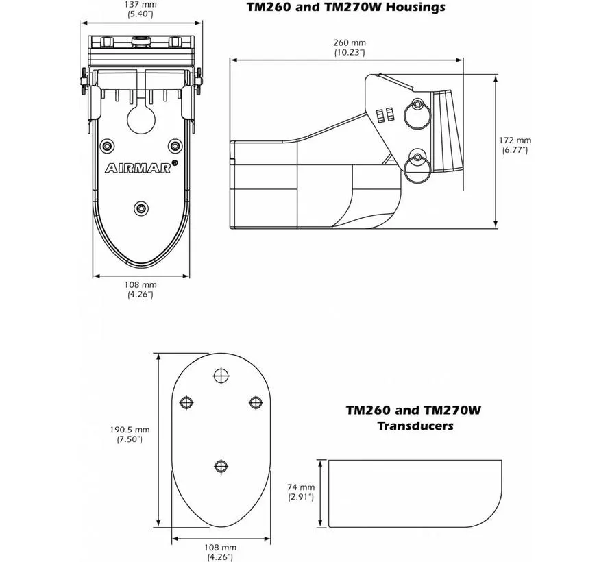 Airmar TM265LH with 1 kW