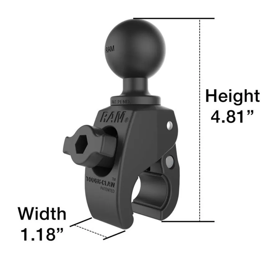Small Tough-Claw universelle Klemmhalterung mit 1,5 Zoll C-Size-Kugel
