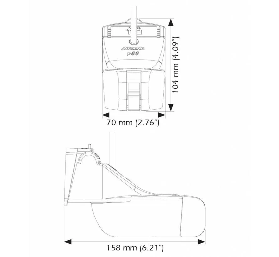 Xsonic P66 depth/temperatuur transducer