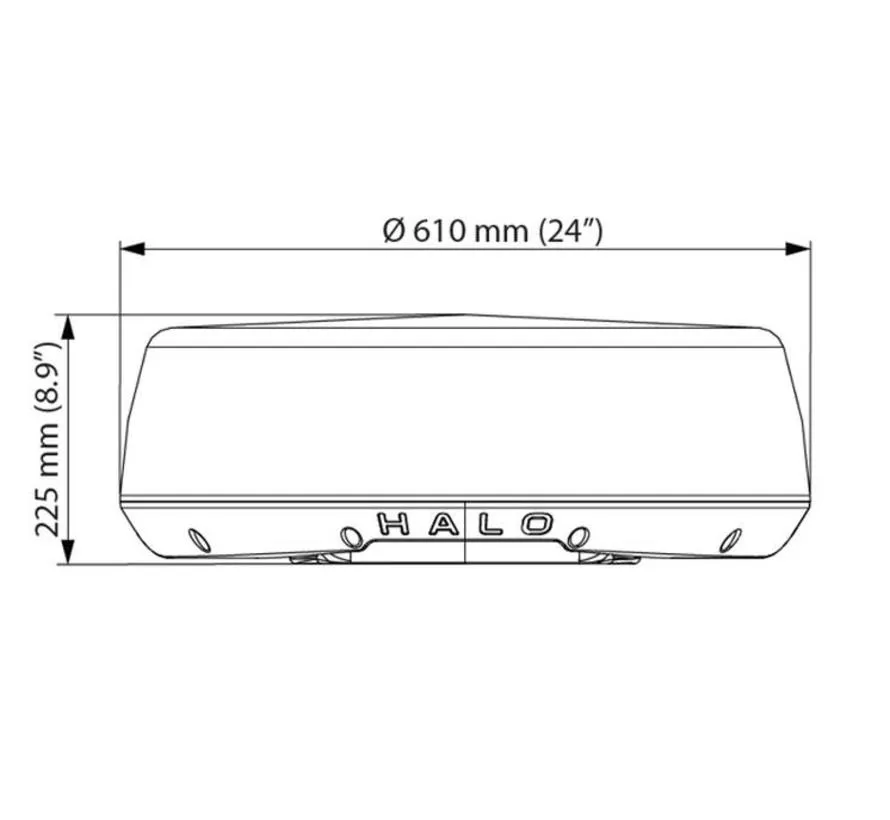 HALO24 pulse compressie Radar mit 60 RPM
