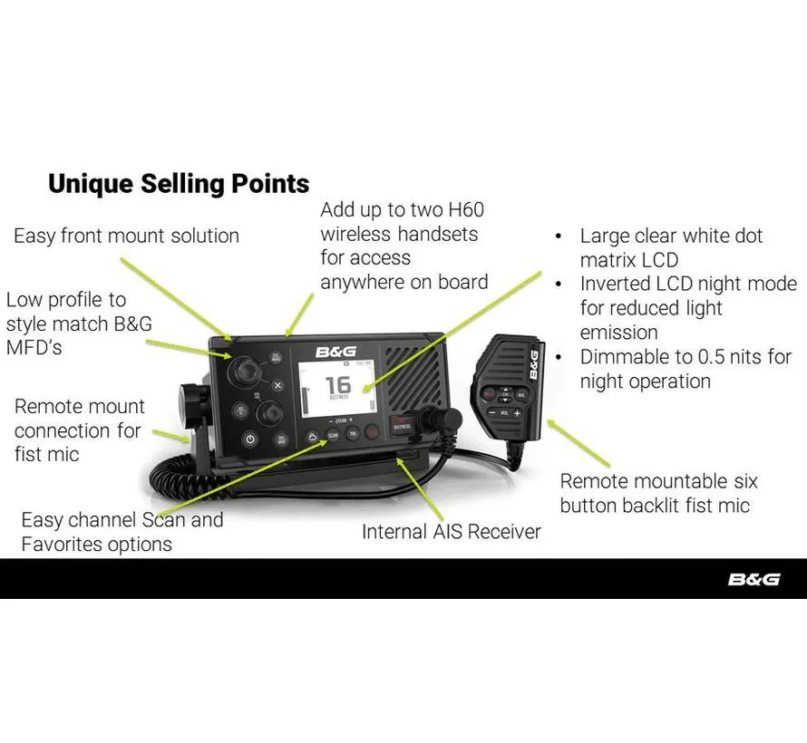 V60 marine VHF radio mit AIS und DSC