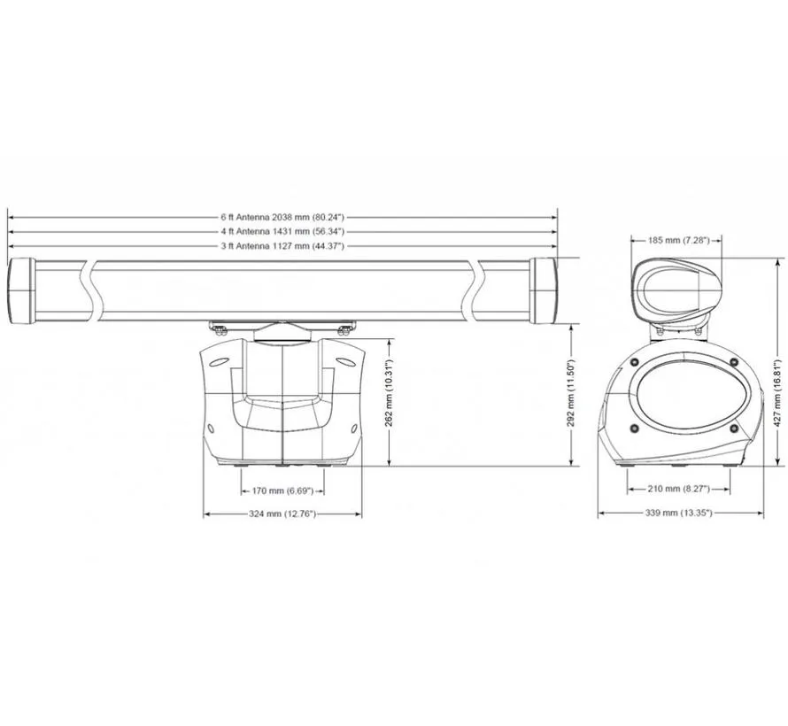 HALO Radar pedestal und RI12 interface