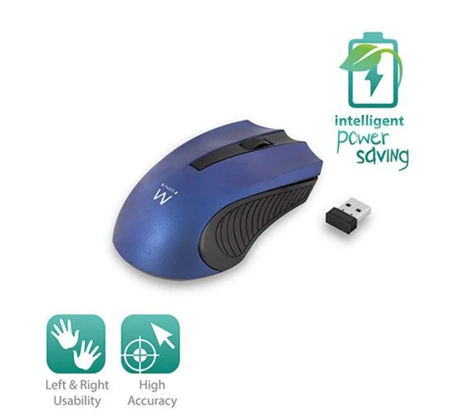 Wireless mouse, blauw,1000 dpi