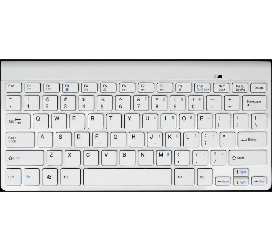 Bluetooth keyboard, US layout, wit