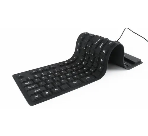 Gembird Flexibel keyboard, USB & PS/2, zwart