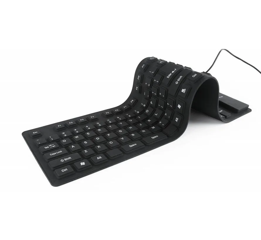 Flexibel keyboard, USB & PS/2, zwart
