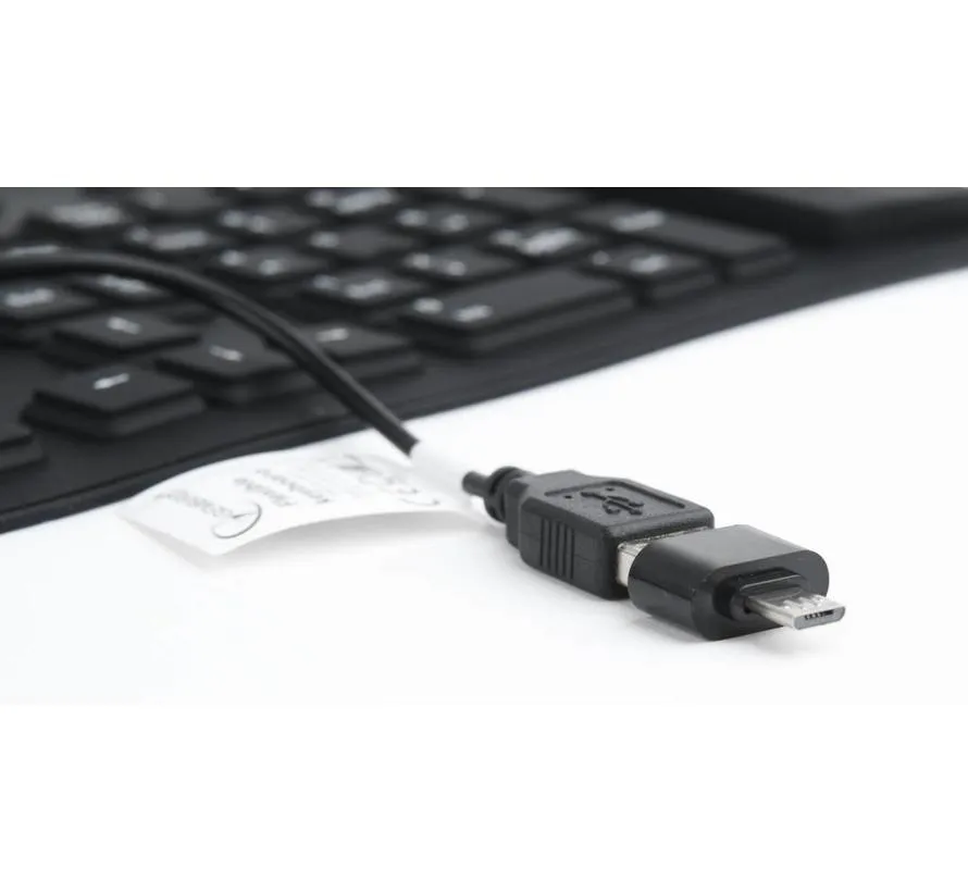 Flexibel Tastatur, USB & PS/2, zwart