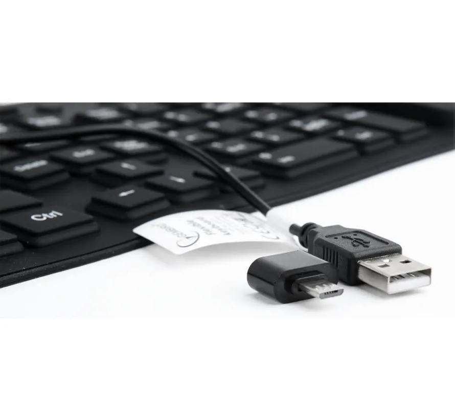Flexibel keyboard, USB & PS/2, zwart