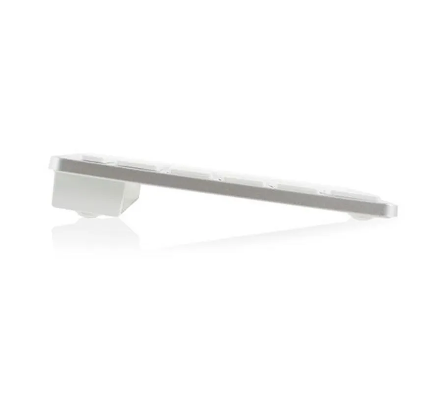 Keyboard Bluetooth, Qwerty, zilver with wit