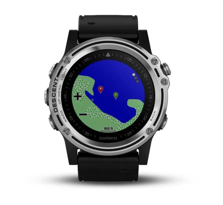 Descent Mk1 zilver-saffier mit zwarte band