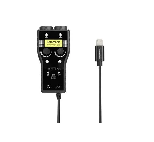 Saramonic SmartRig+ DI 2 kanaals Mic und Gitaar Interface für iOS apparaat