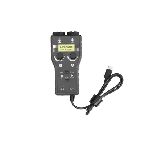 Saramonic SmartRig+ UC 2 kanaals Mic und Gitaar Interface für Android apparaat