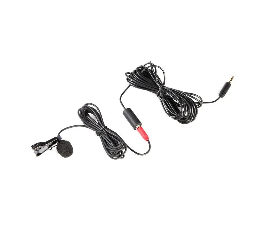SR-LMX1+ dasspeld Mikrofon mit 3.5mm TRRS connector und 4m extension Kabel