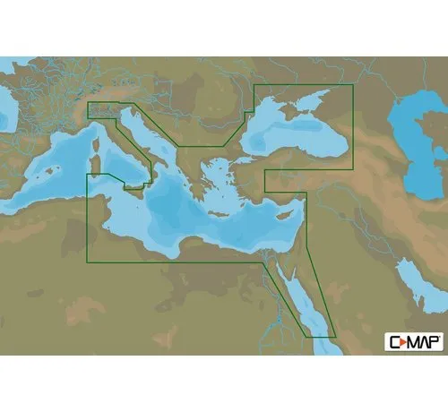 C-Map Middellandse Zee-oost, Zwarte- und Kaspische Zee - 4D