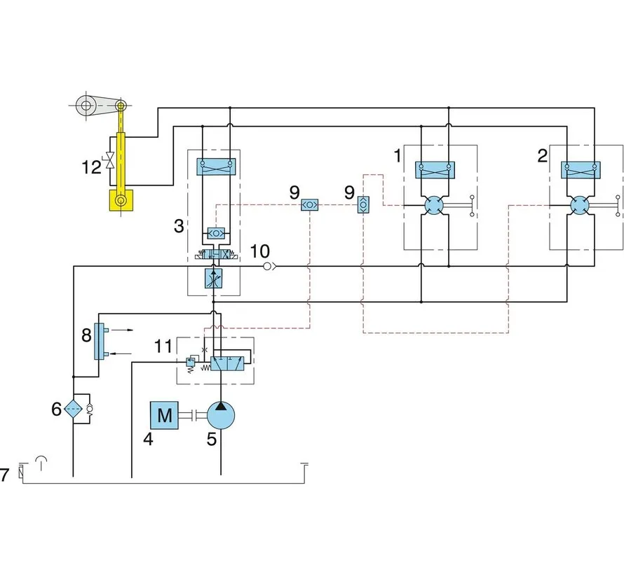 Hydraulic steering for cylinders up to MTC345