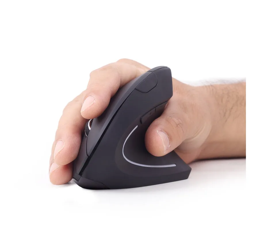 ergonomic wireless vertical mouse 6 buttons 800–1600 DPI black