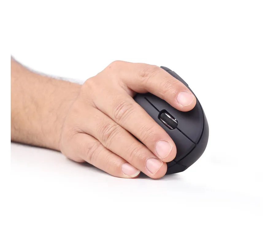 ergonomische kabellose vertikale Maus 6 Tasten 800–1600 DPI schwarz