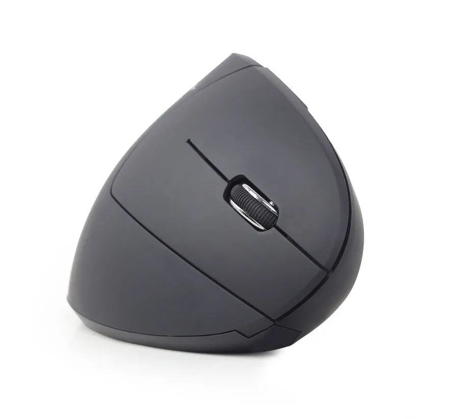 ergonomische kabellose vertikale Maus 6 Tasten 800–1600 DPI schwarz