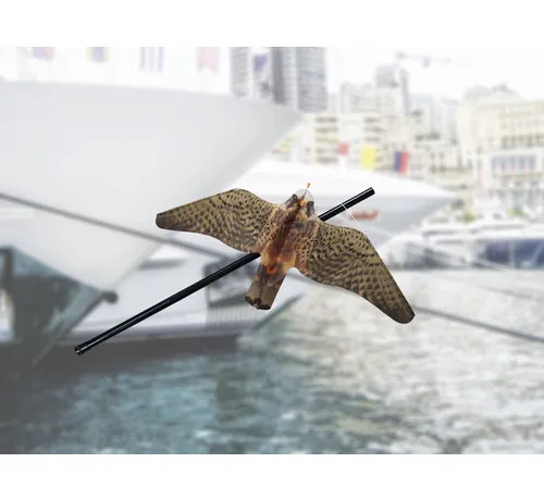 StopGull Falcon vogelverschrikker voor boot en haven met optionele 5 of 7 meter paal