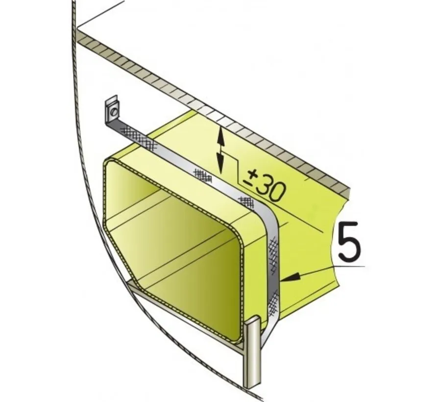 Connection kit for rigid drinking water tank with inspection lid