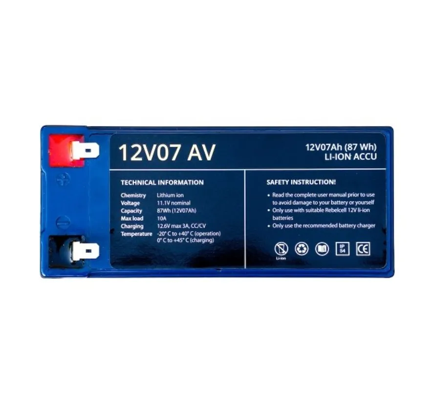 12V07 AV Li-ion battery 87 Wh for fishfinder, bait boat and kayak