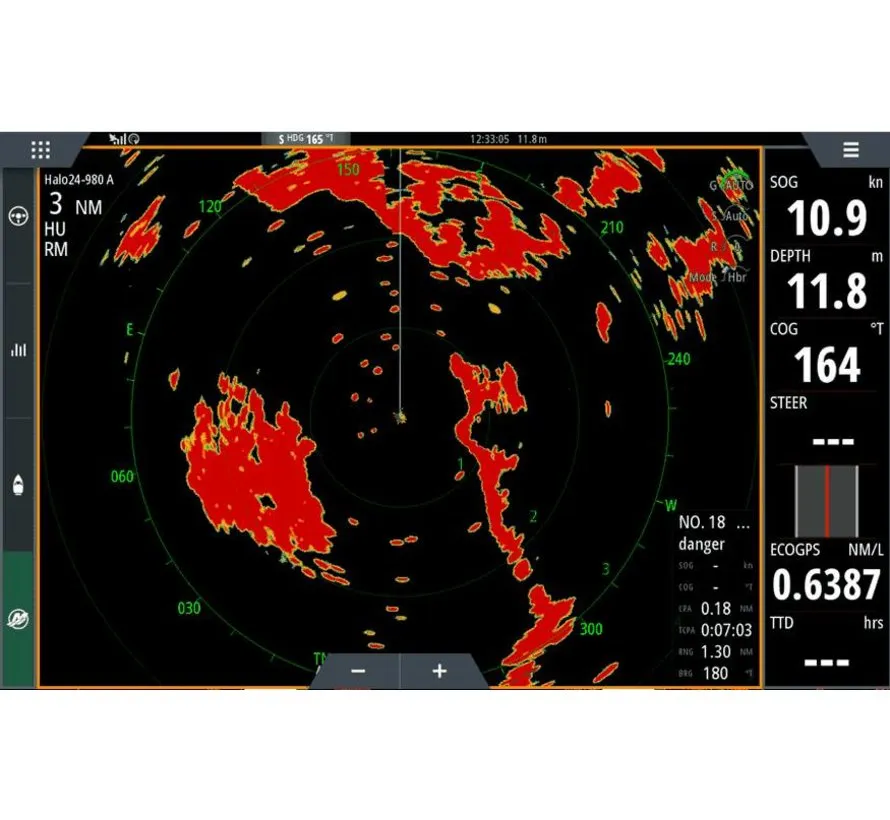 HALO20 Pulse Compression Radar – 20" dome radar for safe navigation and clear target detection