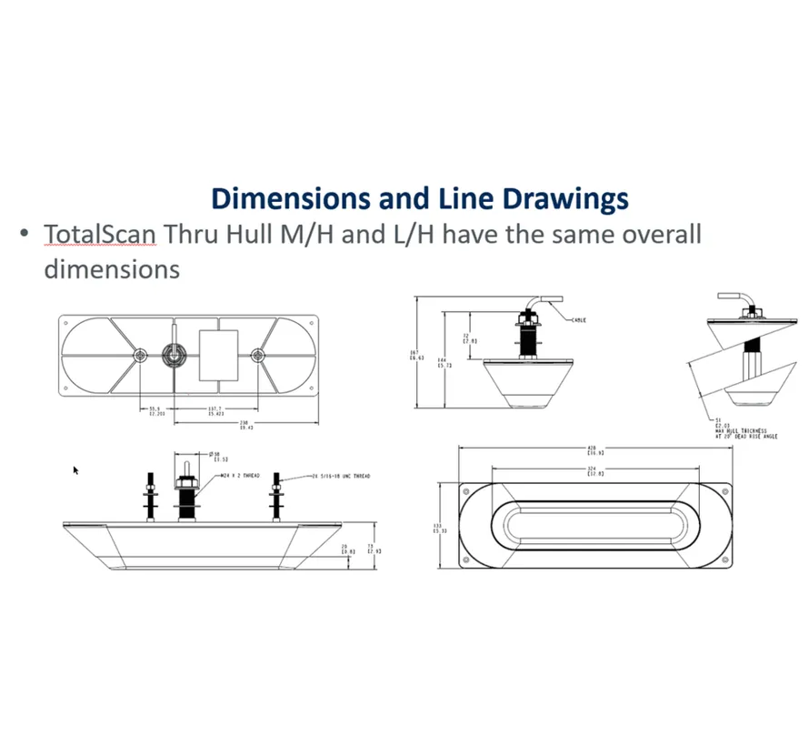 StructureScan 3D Edelstahl-Durchbruchgeber mit Medium/High CHIRP