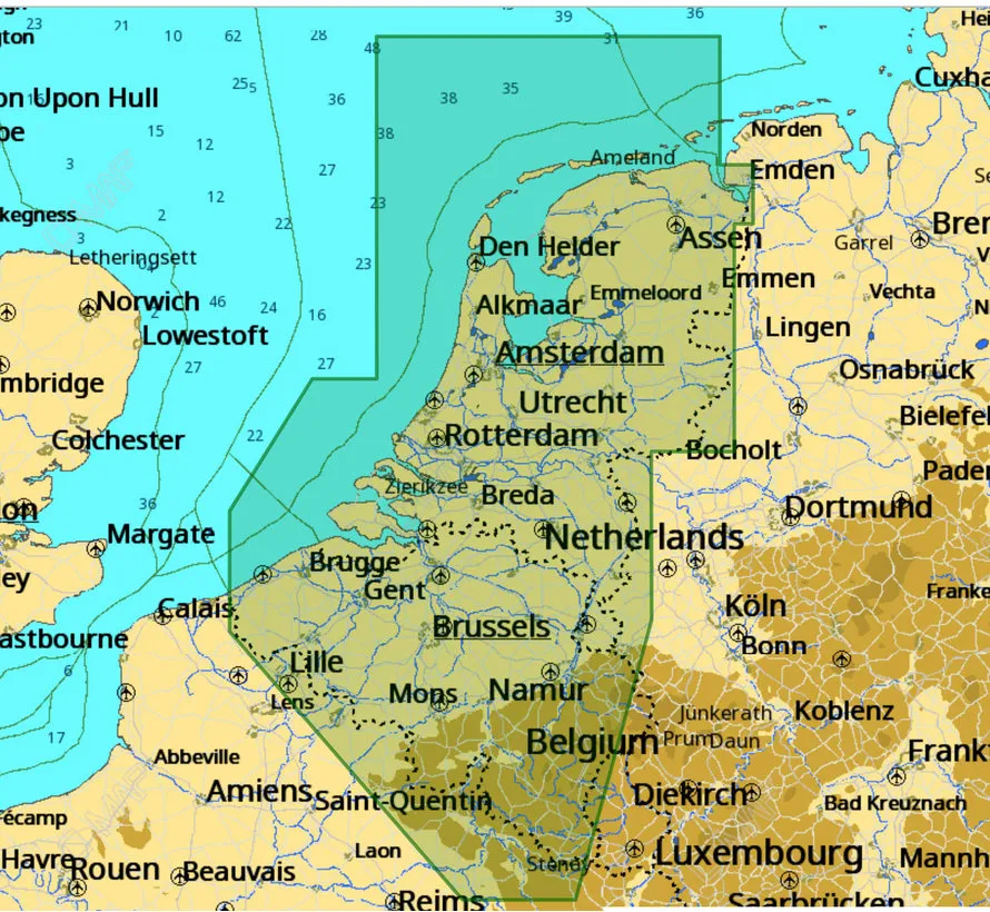 België-Nieuwpoort tot Amsterdam UND-Y330