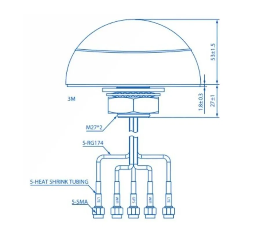 combi Antenne 4G WLAN GPS