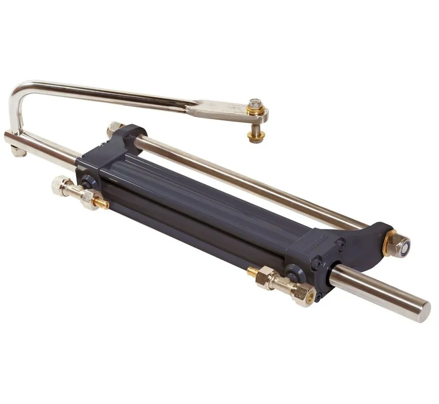 Hydraulic steering cylinder for outboard engine and Z-drive