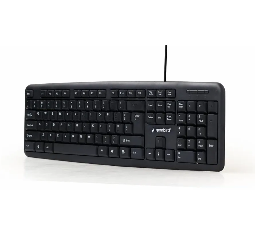 standard USB keyboard full-size 104 keys black US layout