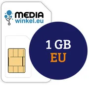 Mediawinkel Prepaid 1 GB EU 4G/5G data SIM valid for 1 year