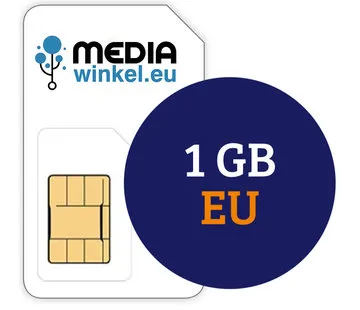 Mediawinkel Prepaid 1 GB EU 4G/5G data-simkaart 1 jaar geldig