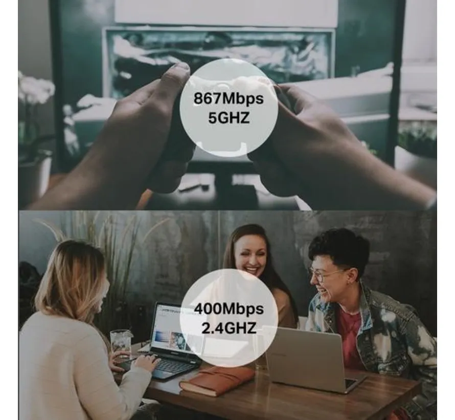 USB WLAN ontvanger, 1300 Mbps