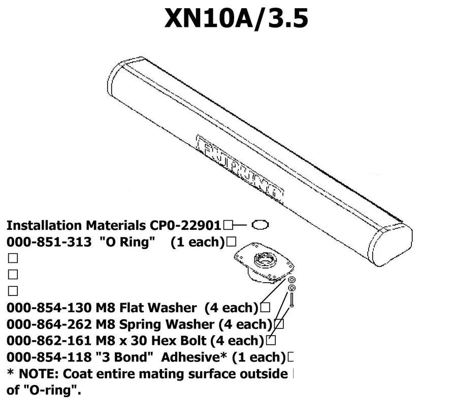 XN-10A - 3,5 Fuß radar antennebalk