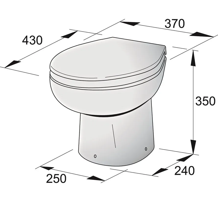 WCPS elektrisches Bordtoilette mit Kippschalter