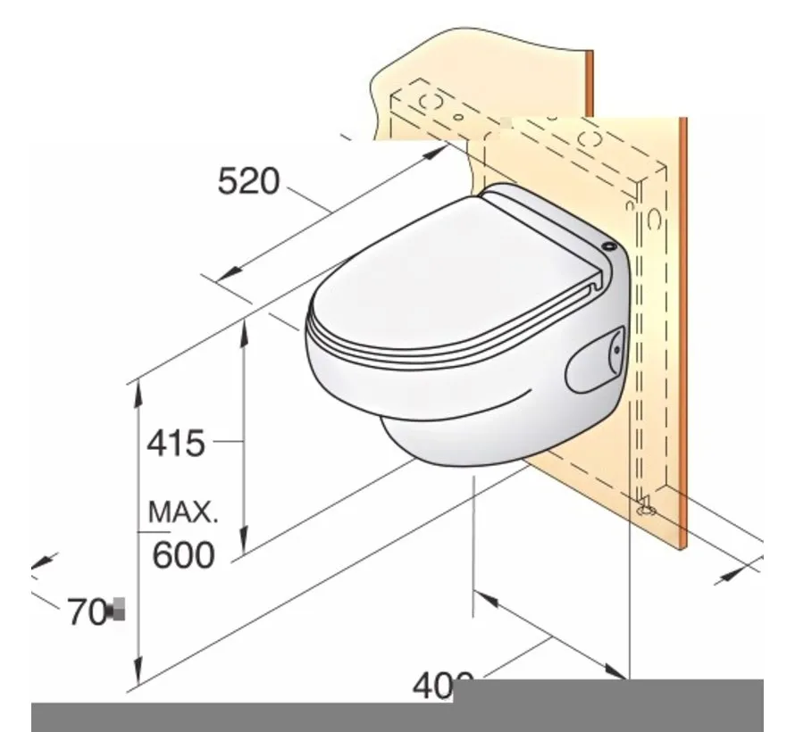HATO elektrisch wandtoilet
