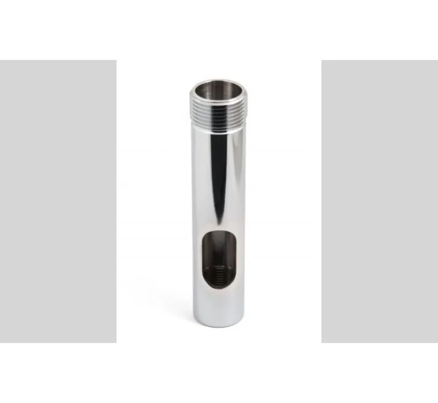 N280-03F 14TPI verchroomde messing adapter voor zijmontage van antennekabel