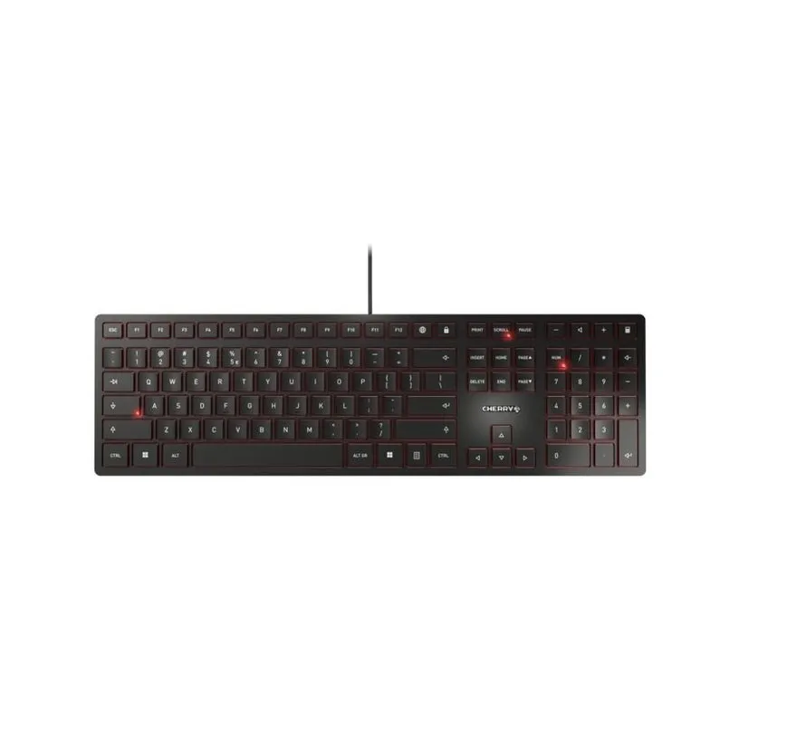 KC 6000 SLIM wired USB keyboard US QWERTY with € symbol black