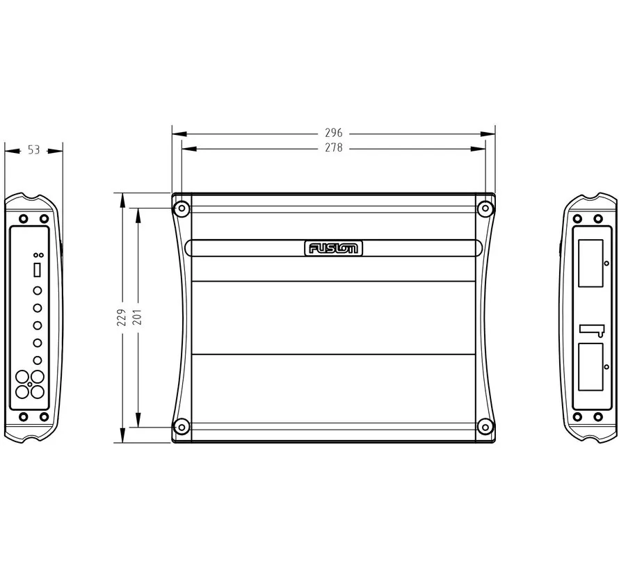 MS-AM402 AM Series 2-Kanal Marineverstärker 400 W